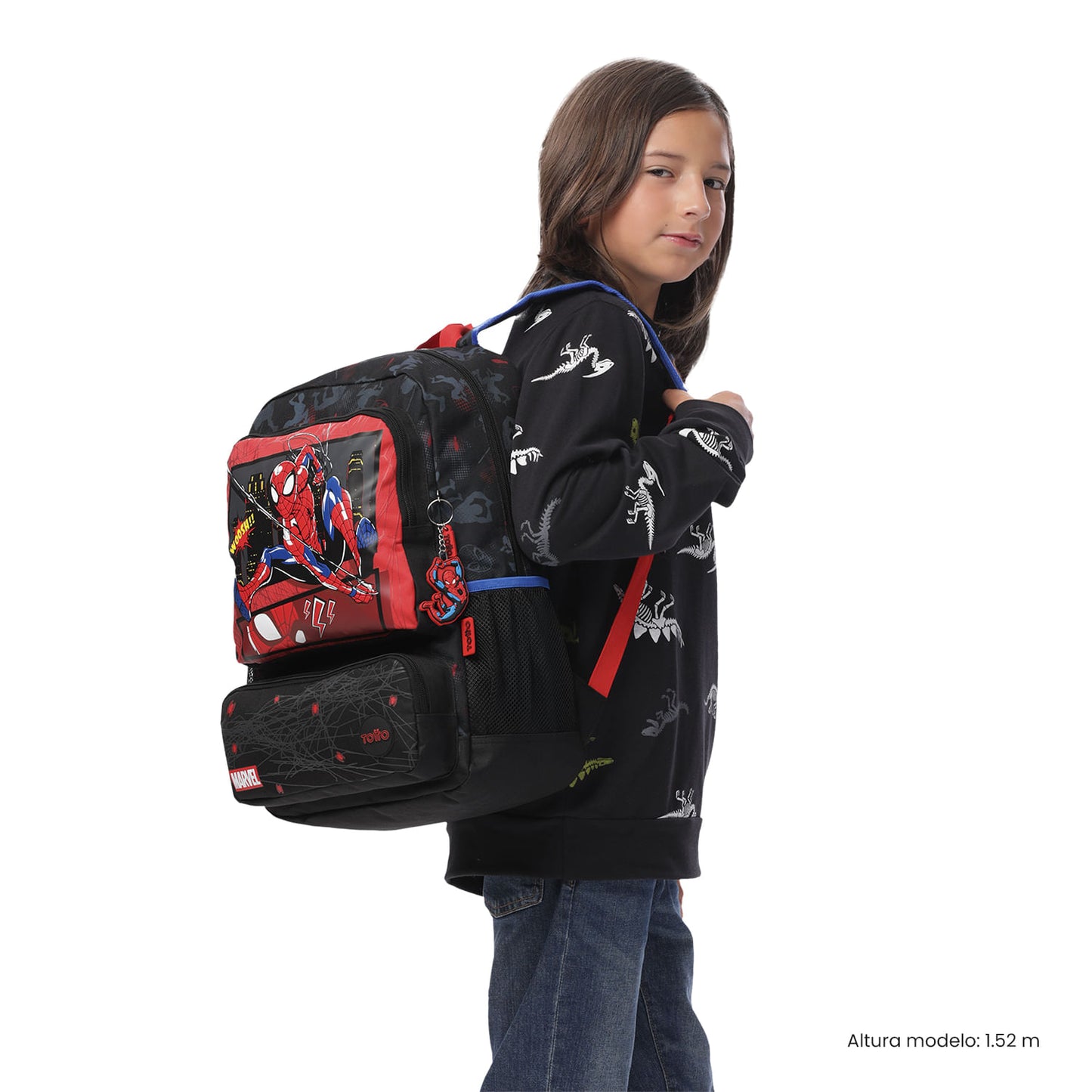 Morral para Niño Spiderman Hero Grande Negro