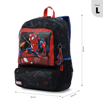 Morral para Niño Spiderman Hero Grande Negro
