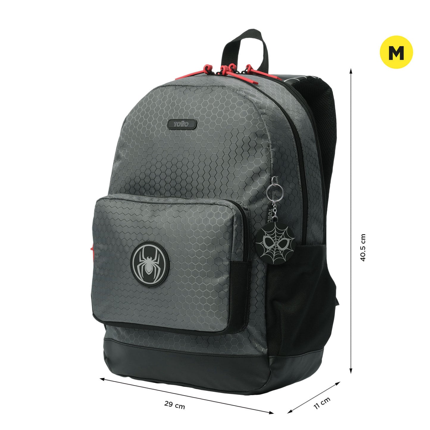 Morral para Hombre Spider Black Mediano Negro