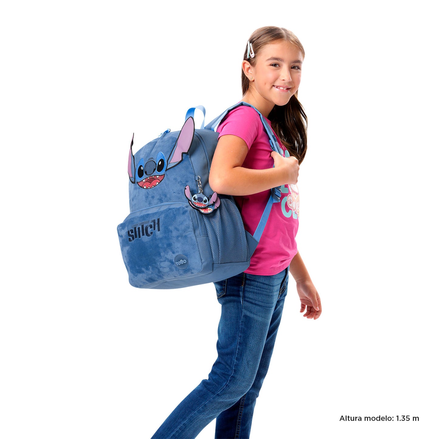 Morral Unisex Stitch Mediano Azul