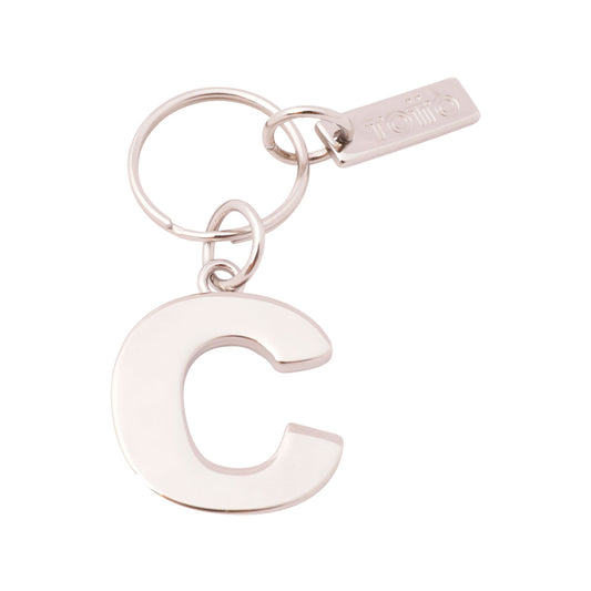 Llavero Metálico Abc color Gris