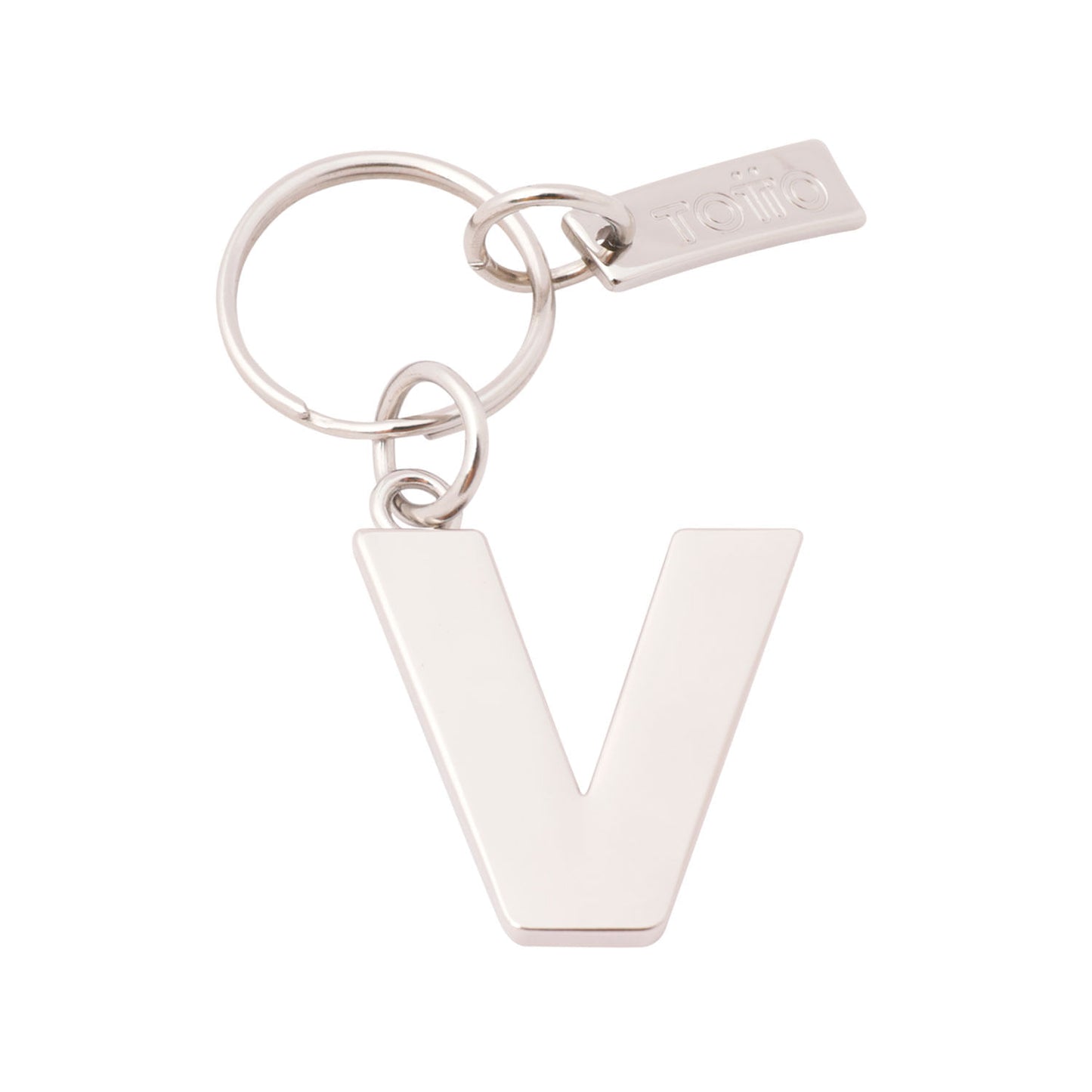 Llavero Metálico Abc color Gris