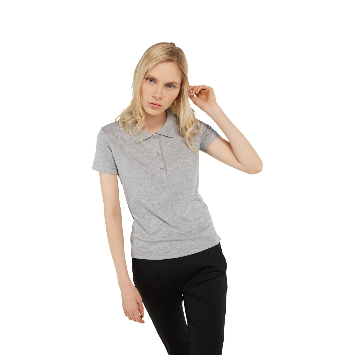 Camisa Polo Chechi Gris Mujer