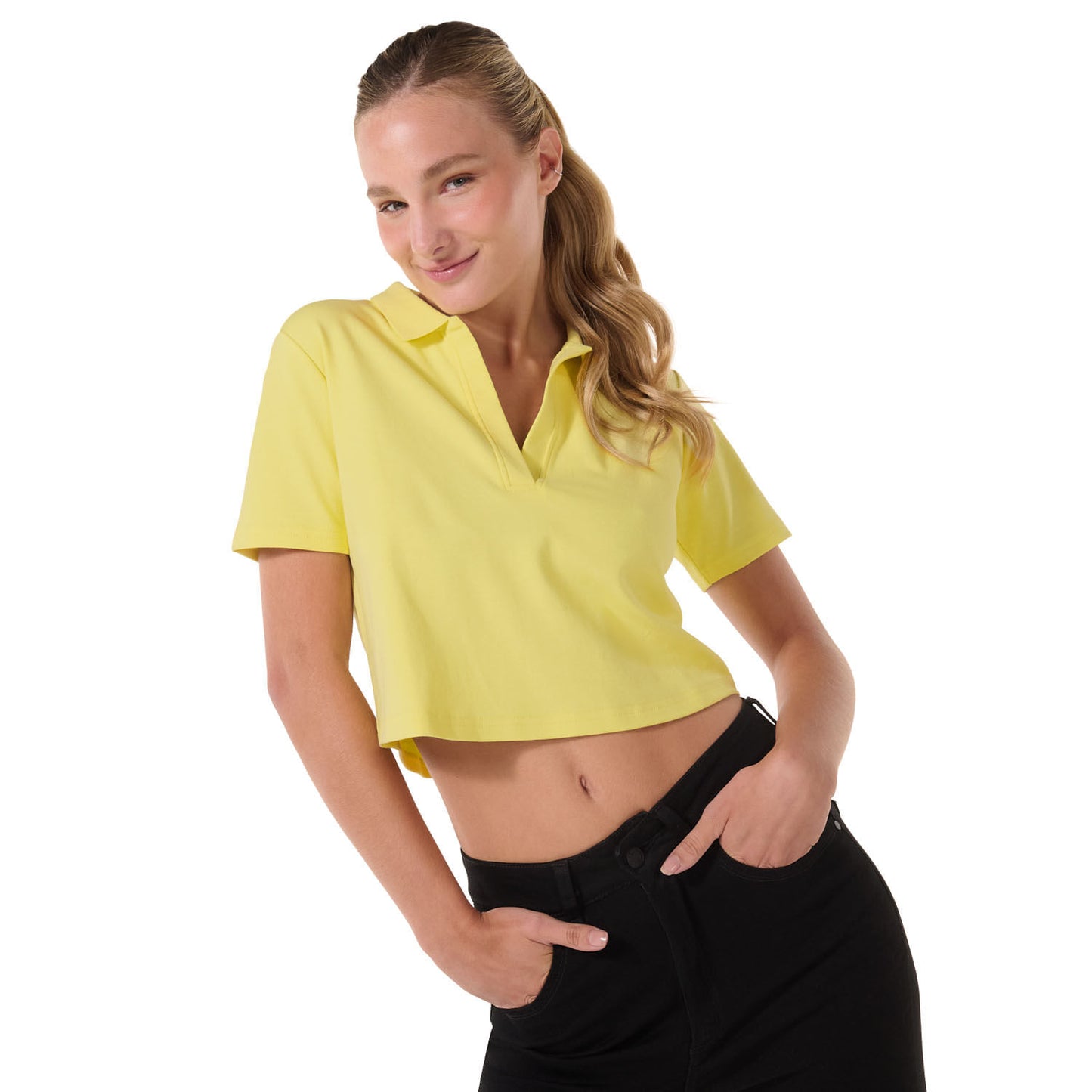 Camisa Polo Saba para Mujer Amarilla