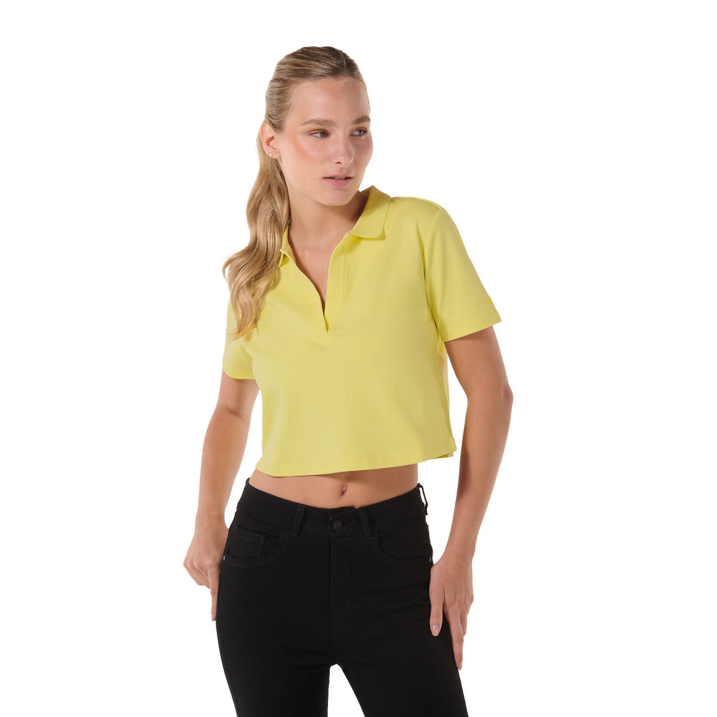 Camisa Polo Saba para Mujer Amarilla
