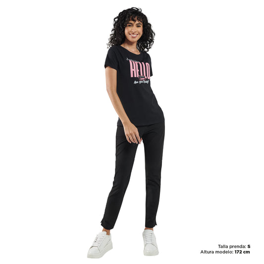 Camiseta para Mujer Thinky Negra