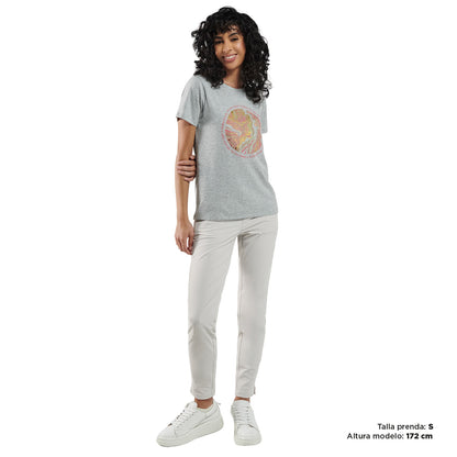 Camiseta para Mujer Thinky Gris