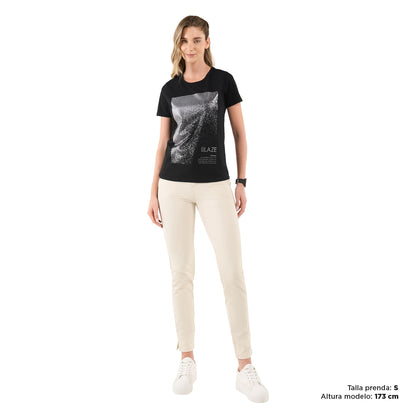 Camiseta para Mujer Thinky Negra