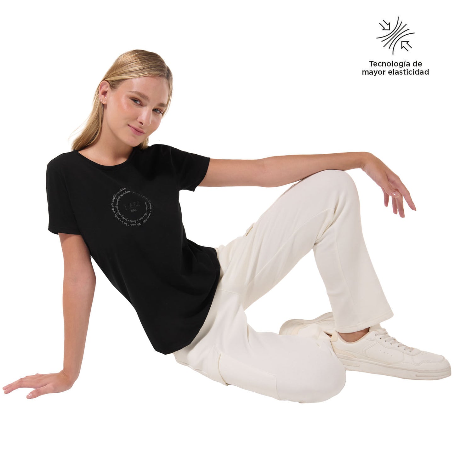 Camiseta Estampada para Mujer Prime Negra