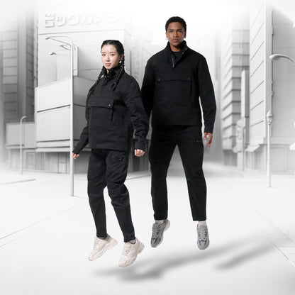 Chaqueta Unisex Trek Negra Tipo Pullover