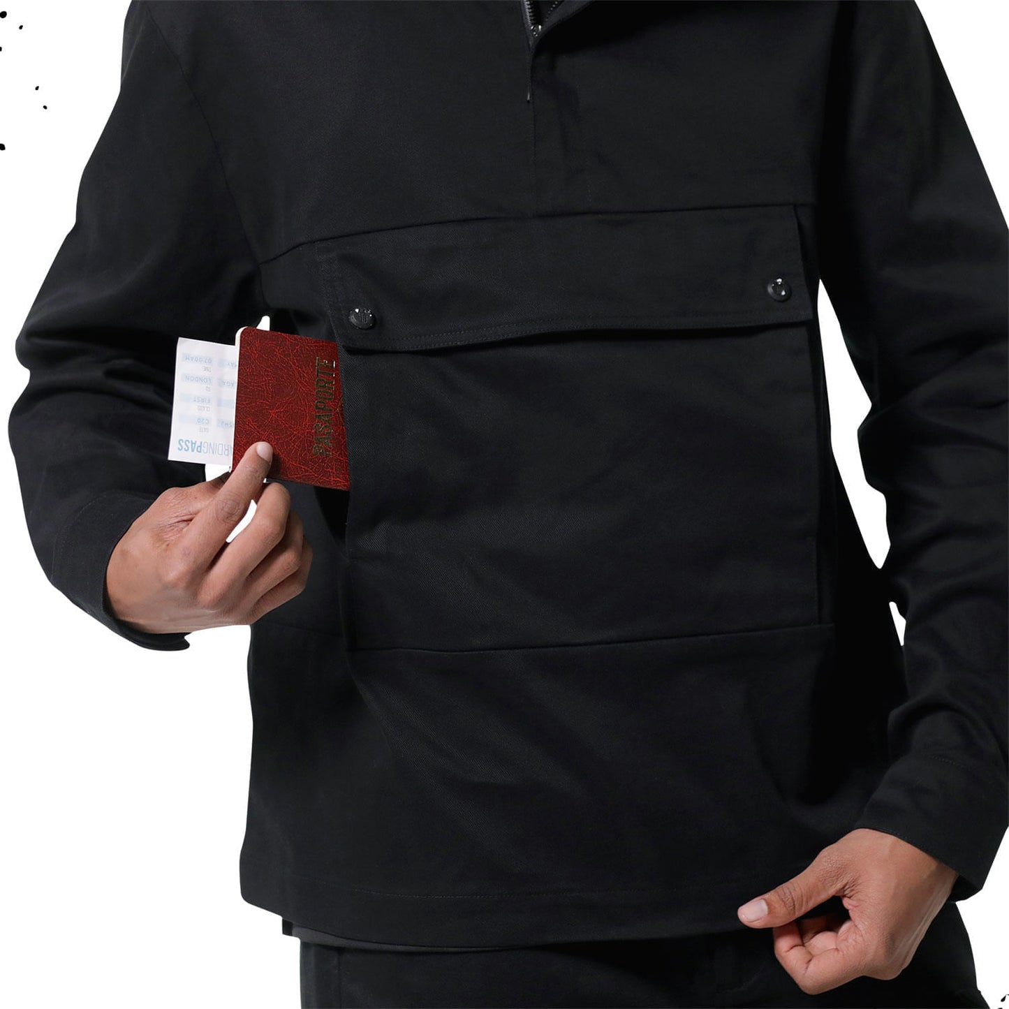 Chaqueta Unisex Trek Negra Tipo Pullover