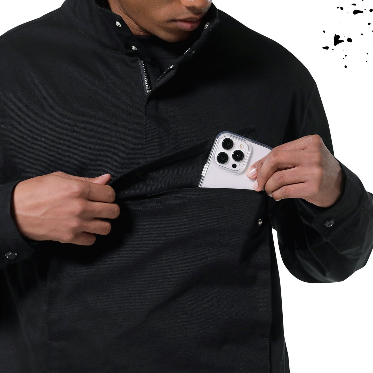 Chaqueta Unisex Trek Negra Tipo Pullover