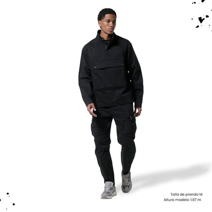 Chaqueta Unisex Trek Negra Tipo Pullover