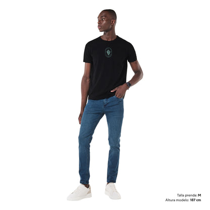 Camiseta Estampada para Hombre Primen Negro