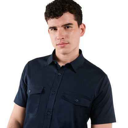 Camisa para Hombre Manga Corta Garnet Azul