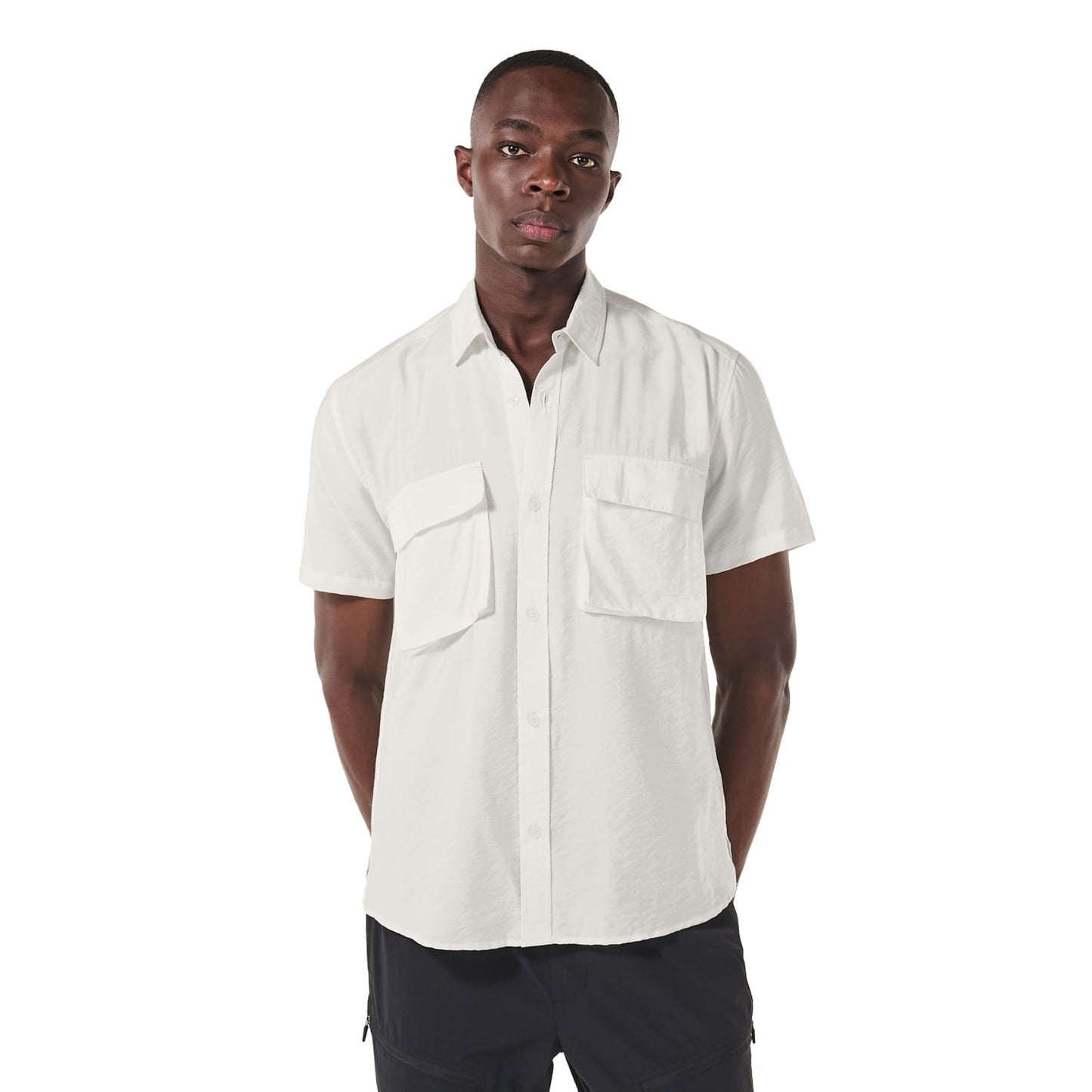 Camisa Manga Corta Derby para Hombre Blanca