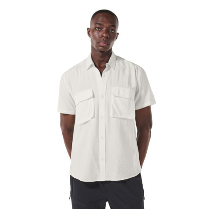 Camisa Manga Corta Derby para Hombre Blanca