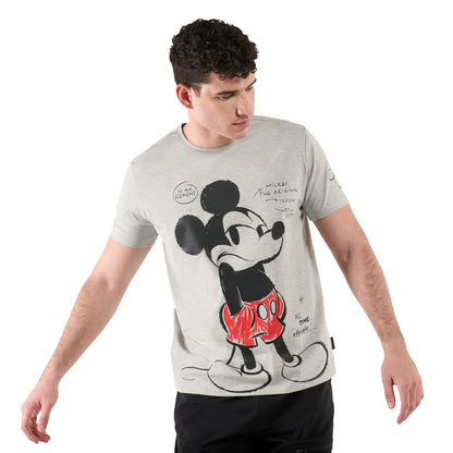 Camiseta Mickey Iconic Adulto Gris