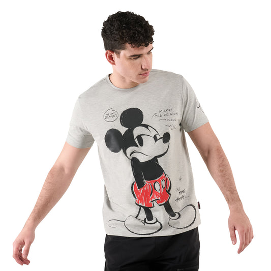 Camiseta Mickey Iconic Adulto Gris