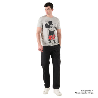 Camiseta Mickey Iconic Adulto Gris