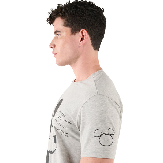 Camiseta Mickey Iconic para Adultos Cinza