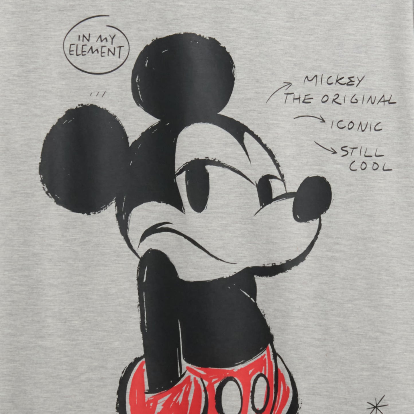 Camiseta Mickey Iconic Adulto Gris
